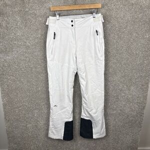 Kjus Ski Pants Girls 16 / 176 White Carpa Insulated Snowboarding Adjustable‎